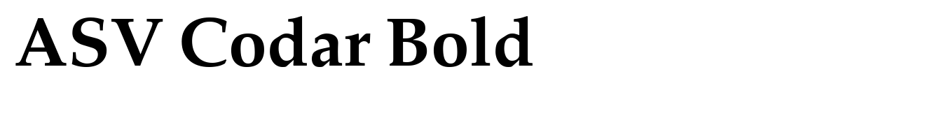 ASV Codar Bold